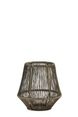 TEALIGHT LAMPION BRONZ WIRE 